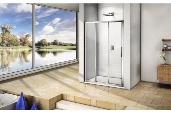 Душевая дверь в нишу Good Door Orion WTW-120-C-CH раздвижная, стекло прозрачное