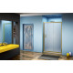 Душевая дверь в нишу Good Door Jazze WTW-130-G-BR раздвижная, стекло рифленое