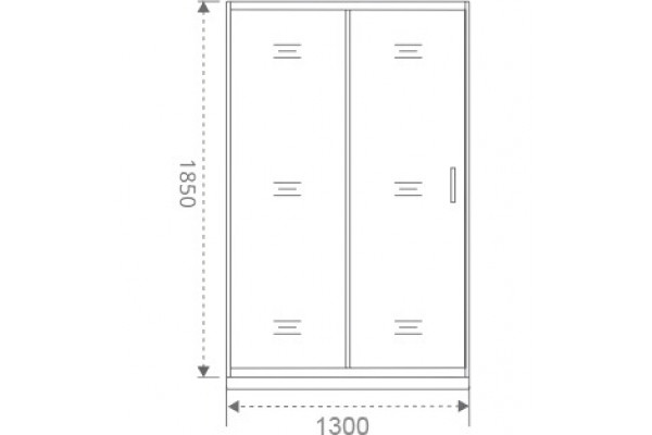 Душевая дверь в нишу Good Door Infinity WTW-130-C-CH раздвижная, стекло прозрачное