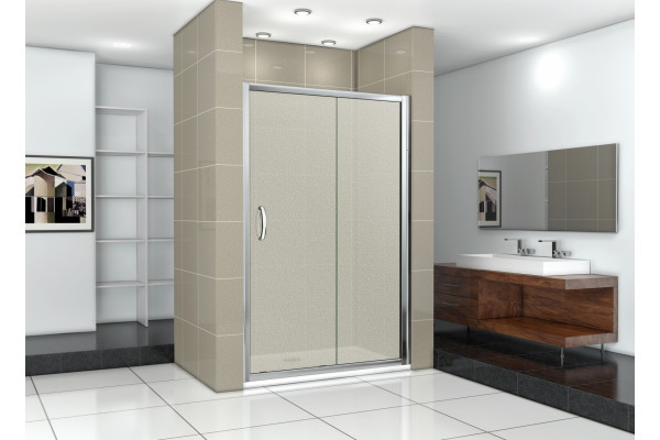 Душевая дверь в нишу Good Door Infinity WTW-120-G-CH раздвижная, стекло рифленое