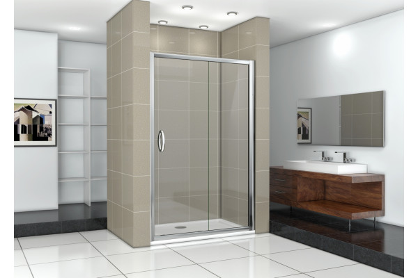 Душевая дверь в нишу Good Door Infinity WTW-140-C-CH раздвижная, стекло прозрачное