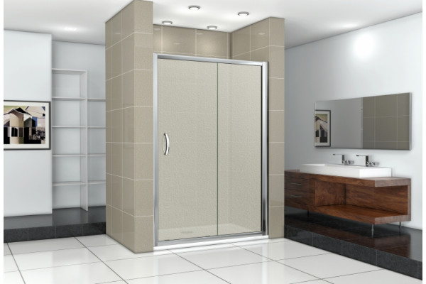 Душевая дверь в нишу Good Door Infinity WTW-140-G-CH раздвижная, стекло рифленое