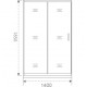 Душевая дверь в нишу Good Door Infinity WTW-140-G-CH раздвижная, стекло рифленое
