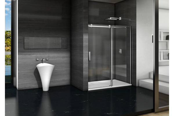 Душевая дверь в нишу Good Door Galaxy WTW-130-C-CH раздвижная, стекло прозрачное