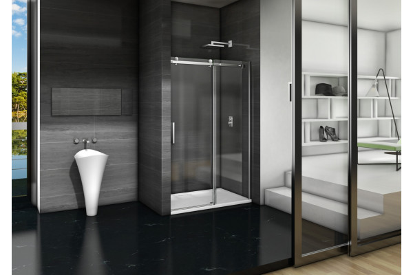 Душевая дверь в нишу Good Door Galaxy WTW-110-C-CH раздвижная, стекло прозрачное