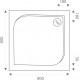 Поддон для душа Good Door Квадро 80x80 с ножками и экраном, квадратный, низкий
