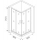 Душевой уголок Good Door Infinity CR-80-G-CH 80x80 квадратный, двери раздвижные