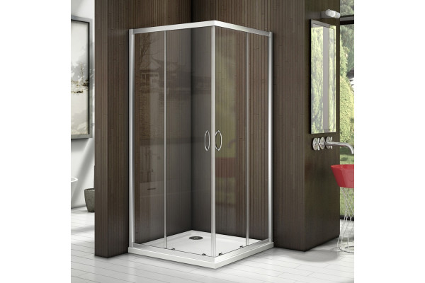 Душевой уголок Good Door Latte CR-100-C-WE 100x100 квадратный, двери раздвижные