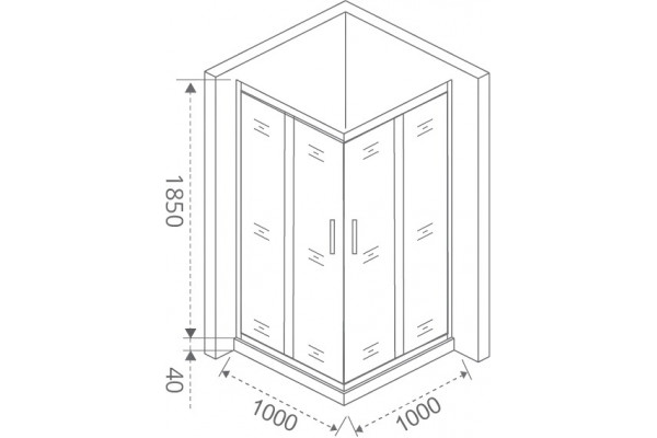 Душевой уголок Good Door Latte CR-100-C-WE 100x100 квадратный, двери раздвижные