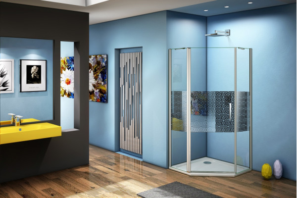 Душевой уголок Good Door Fantasy PNT-90-F-CH 90x90 двери распашные, стекло прозрачное