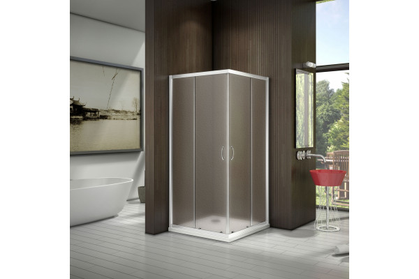 Душевой уголок Good Door Latte CR-80-G-WE 80x80 квадратный, двери раздвижные