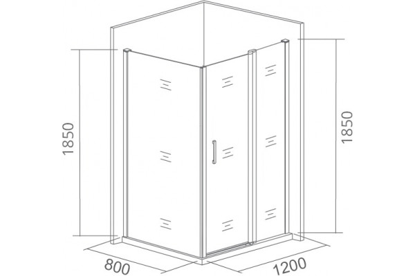 Душевой уголок Good Door Latte WTW+SP-C-WE 120x80 прямоугольный, двери раздвижные