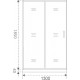 Душевая дверь в нишу Good Door Latte WTW-130-G-WE раздвижная, стекло рифленое