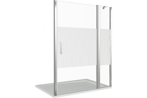 Душевая дверь в нишу Good Door Pandora WTW-130-T-CH распашная, стекло прозрачное