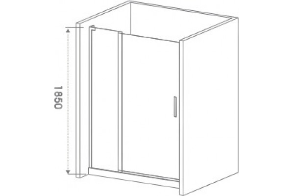 Душевая дверь в нишу Good Door Pandora WTW-140-T-CH распашная, стекло прозрачное