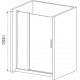 Душевая дверь в нишу Good Door Pandora WTW-140-T-CH распашная, стекло прозрачное