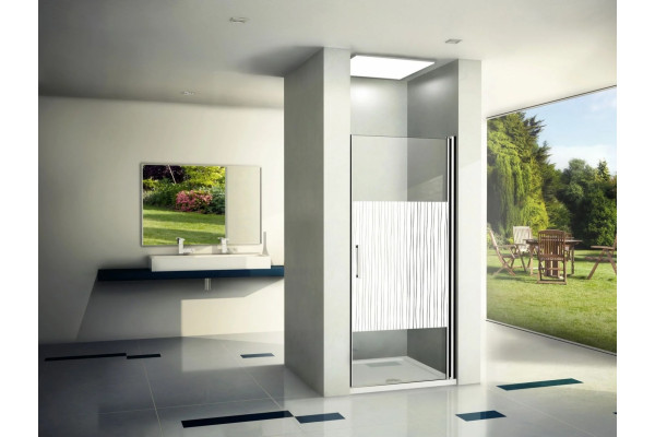 Душевая дверь в нишу Good Door Pandora WTW-140-T-CH распашная, стекло прозрачное
