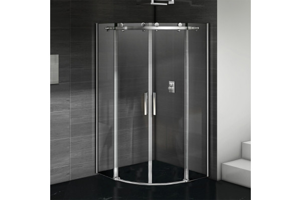 Душевой уголок Good Door Galaxy R-TD-100-C-CH четверть круга, двери раздвижные
