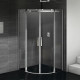 Душевой уголок Good Door Galaxy R-TD-100-C-CH четверть круга, двери раздвижные
