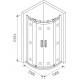 Душевой уголок Good Door Galaxy R-TD-100-C-CH четверть круга, двери раздвижные
