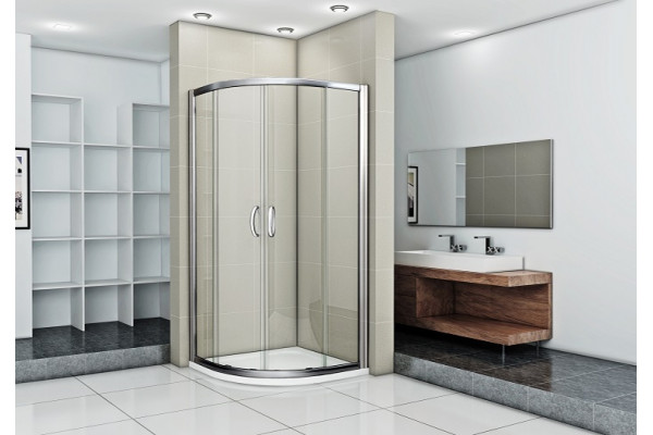 Душевой уголок Good Door Infinity R-100-C-CH четверть круга, двери распашные