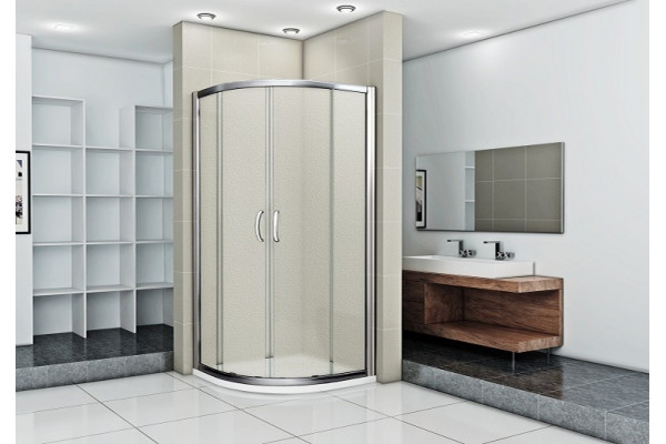 Душевой уголок Good Door Infinity R-100-G-CH четверть круга, двери распашные