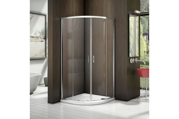 Душевой уголок Good Door Latte R-90-C-WE четверть круга, двери раздвижные