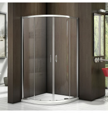 Душевой уголок Good Door Latte R-100-C-WE четверть круга, двери раздвижные