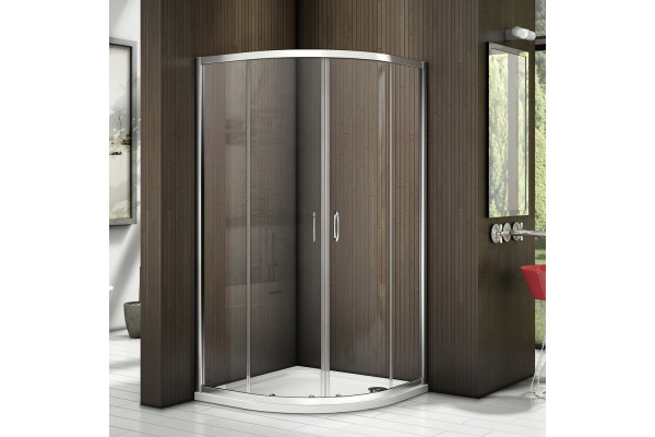 Душевой уголок Good Door Latte R-100-C-WE четверть круга, двери раздвижные