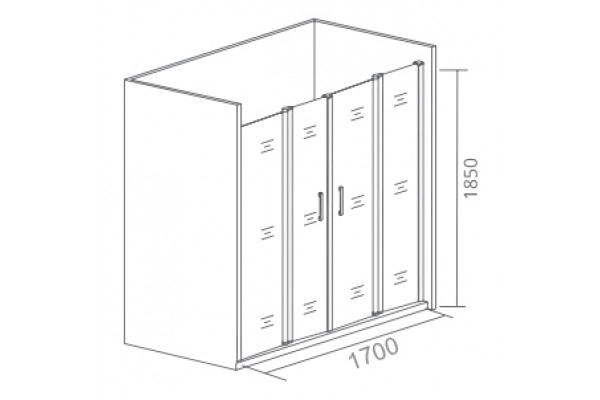 Душевая дверь в нишу Good Door Infinity WTW-TD-170-C-CH раздвижная, стекло прозрачное