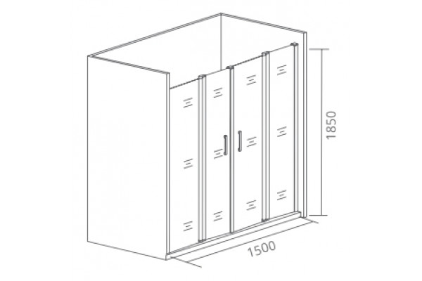 Душевая дверь в нишу Good Door Infinity WTW-TD-150-C-CH раздвижная, стекло прозрачное
