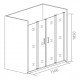 Душевая дверь в нишу Good Door Infinity WTW-TD-150-C-CH раздвижная, стекло прозрачное