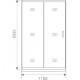 Душевая дверь в нишу Good Door Infinity WTW-110-C-CH раздвижная, стекло прозрачное