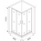 Душевой уголок Good Door Infinity CR-90-C-CH 90x90 квадратный, двери раздвижные