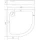 Поддон для душа Good Door Раунд R 100x100 четверть круга, низкий