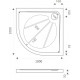 Поддон для душа Good Door Эклипс 100x100 четверть круга, низкий