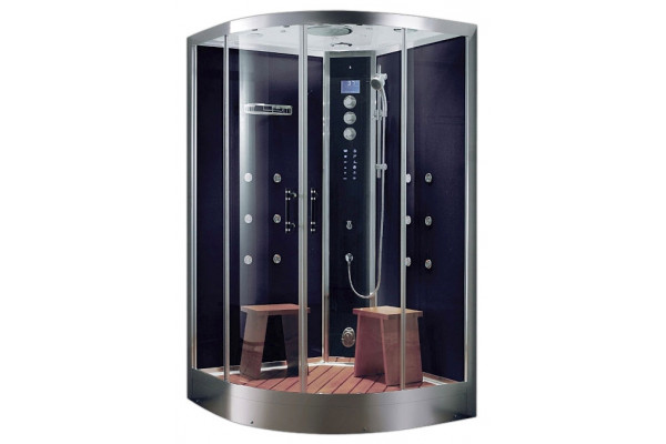 Душевая кабина Grande Home WS105 S6 четверть круга, поддон средний, с гидромассажем