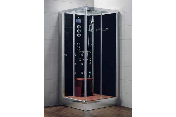 Душевая кабина Grande Home WS133 S6 квадратная, поддон средний, с гидромассажем