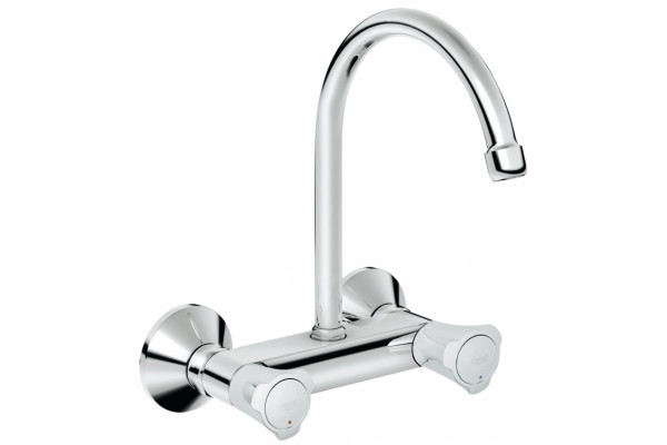 Смеситель для кухонной мойки Grohe Costa L, настенный с высоким изливом, двухвентильный, хром