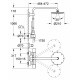Душевая стойка Grohe Rainshower Sena  хром, штанга 118.3 см, 1 режим