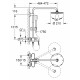 Душевая стойка Grohe XXL Eurodisc Cosmopolitan System 210 хром, штанга 113.1 см