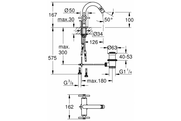 Смеситель Grohe Atrio New 24027003 для биде двухвентильный, хром