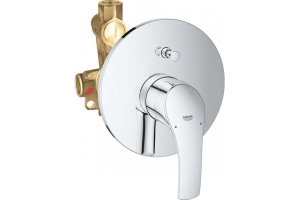 Душевой комплект Grohe Eurosmart New 124440 С ВНУТРЕННЕЙ ЧАСТЬЮ хром, шланг металлический 175 см