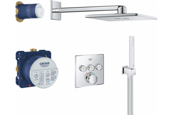 Душевой комплект Grohe Grohtherm SmartControl 34706000 хром,  в стиле hi-tech