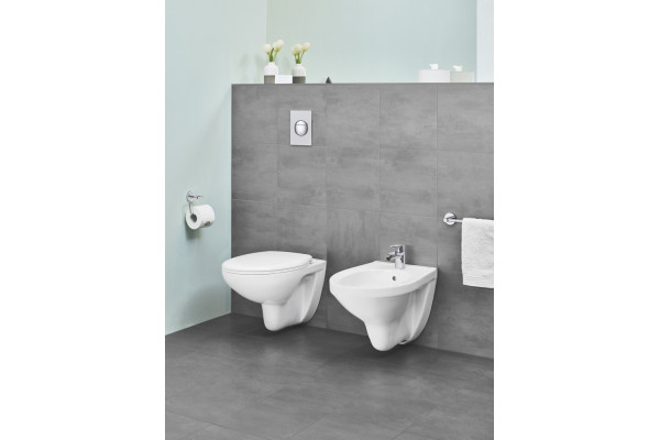 Биде подвесное Grohe Bau Ceramic 39433000 цвет белый, овальное, 37x52.6 см