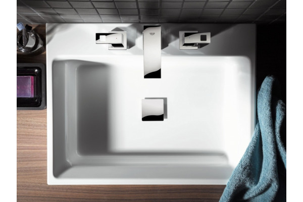 Раковина Grohe Cube Ceramic 3947700H цвет белый, на столешницу, прямоугольная