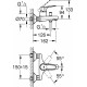 Смеситель Grohe BauFlow 23601000 для ванны с душем, однорычажный, хром