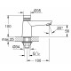 Кран Grohe Euroeco Cosmopolitan T 36265000 для раковины нажимной, хром