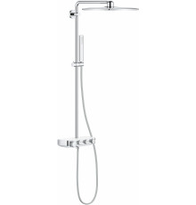 Душевая стойка Grohe Euphoria SmartControl 310 Duo Cube 26508LS0 белая луна, с термостатом, штанга 113.7 см, шланг 175 см
