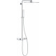 Душевая стойка Grohe Euphoria SmartControl 310 Duo Cube 26508LS0 белая луна, с термостатом, штанга 113.7 см, шланг 175 см